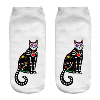 Cat White Socks - E - Cat Socks