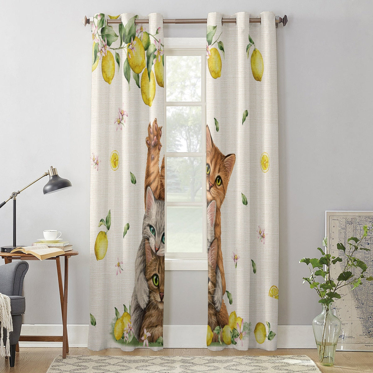 Cat Window Curtains - cat curtains