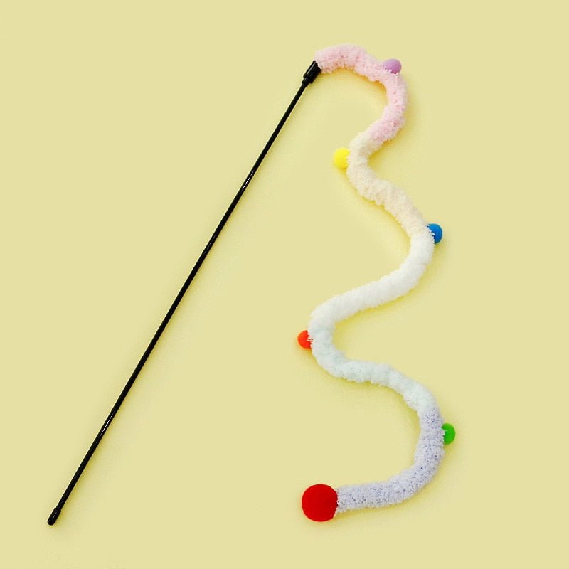 Caterpillar Rod Cat Toy - Pink - Cat Toys