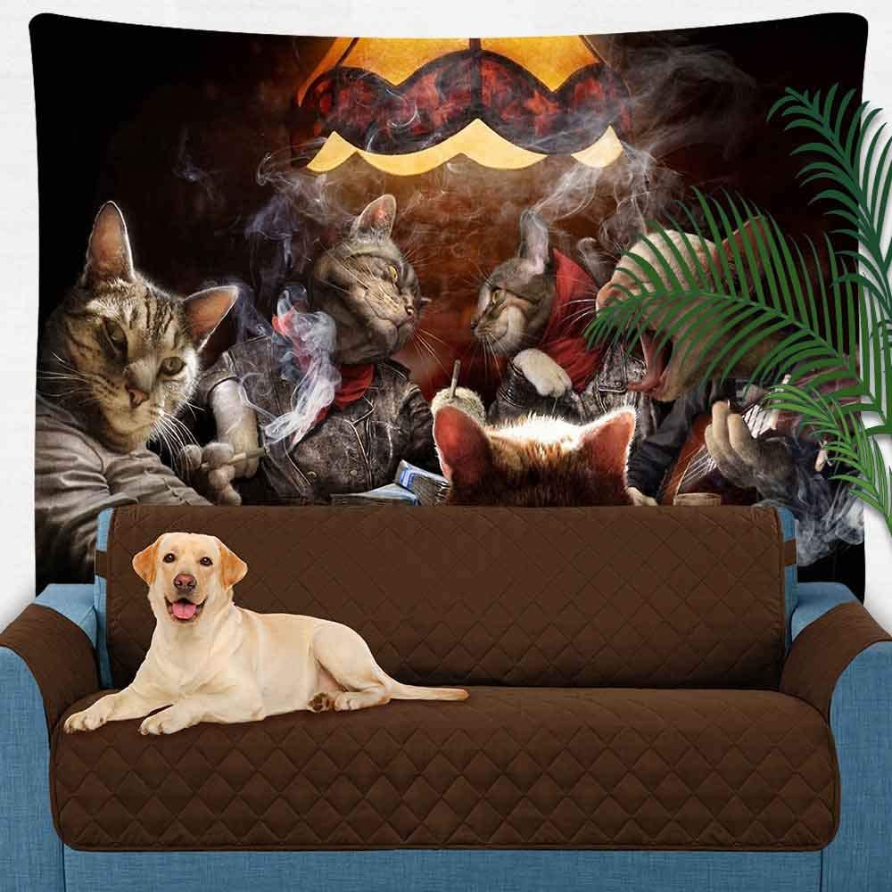 Cats Playing Poker Tapestry - Cat Tapestry