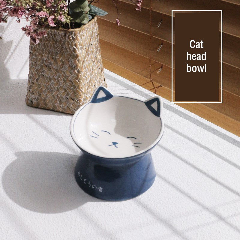 Bowl Cozy – Colourful Cats on White with Blue - MEOW Foundation