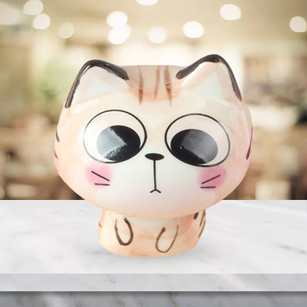 Ceramic Cat Figurines - 6x6.5cm B / China