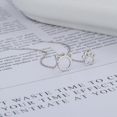 Chain Cat Earrings - Cat earrings