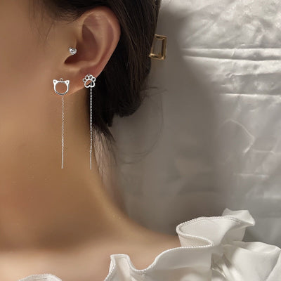 Chain Cat Earrings - Cat earrings