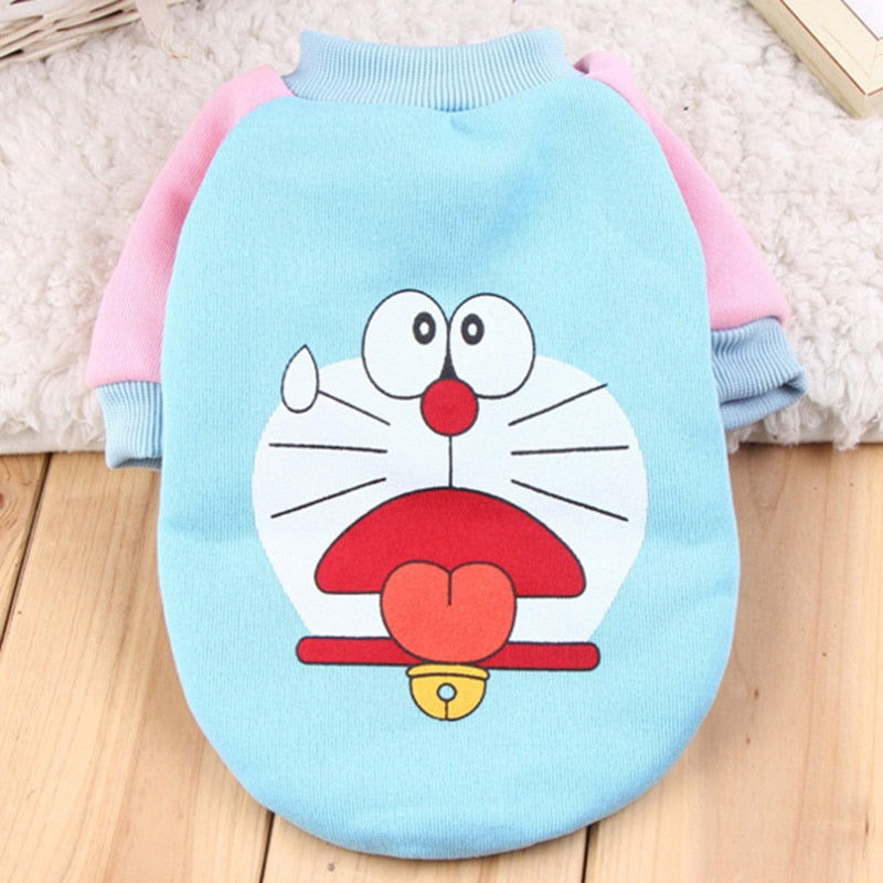 Character Cat Clothes - Hoodie-Doraemon / XS - Clothes for