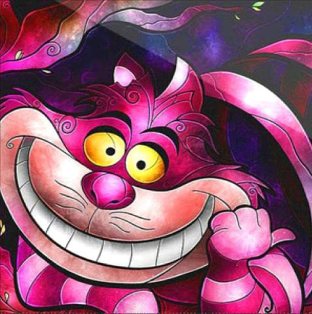 Cheshire Cat Diamond Painting - Pink / square 25x25cm