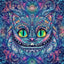 Cheshire Cat Diamond Painting - Blue / square 25x25cm