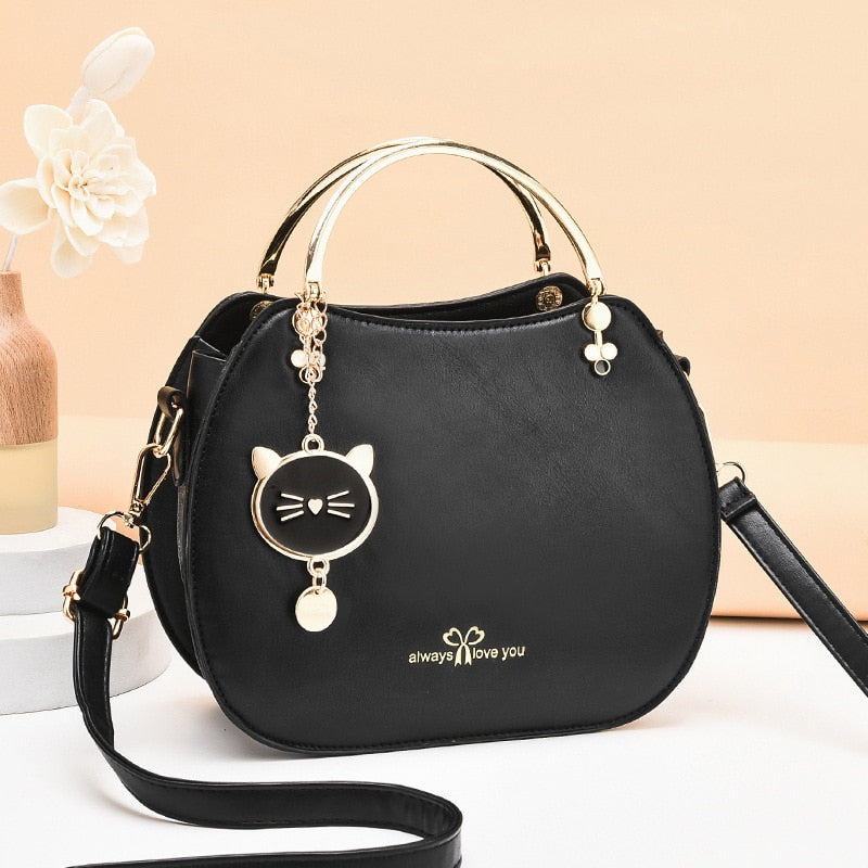 Cheshire Cat Handbag - Black - Cat Handbag