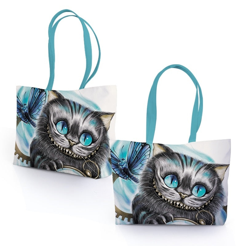 Cheshire Cat Purse - Black - Cat purse