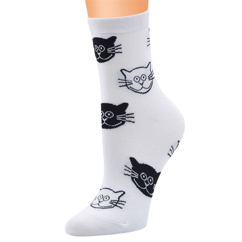 Cheshire Cat Socks - White - Cat Socks