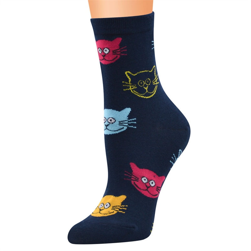 Cheshire Cat Socks - Blue - Cat Socks