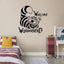 Cheshire Cat Wall Art - Black / 44x42cm