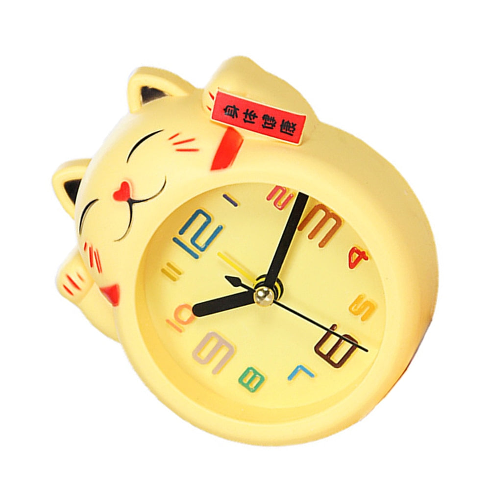 Chinese Cat Clock - Yellow