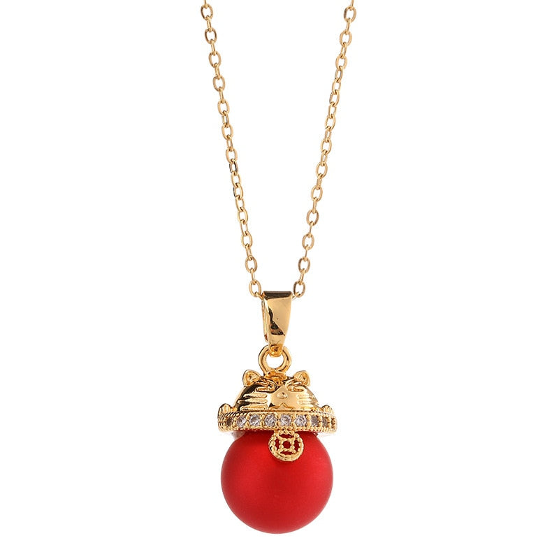 Chinese Lucky Cat Necklace - Cat necklace