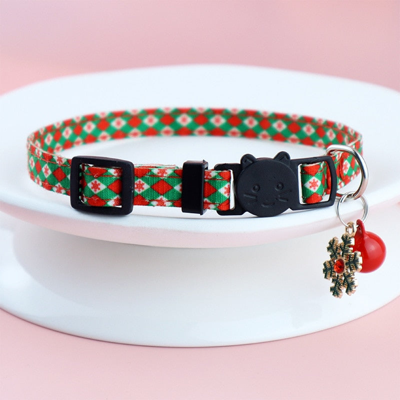 Christmas Cat Collars - Black / Neck 18-28cm - Cat collars