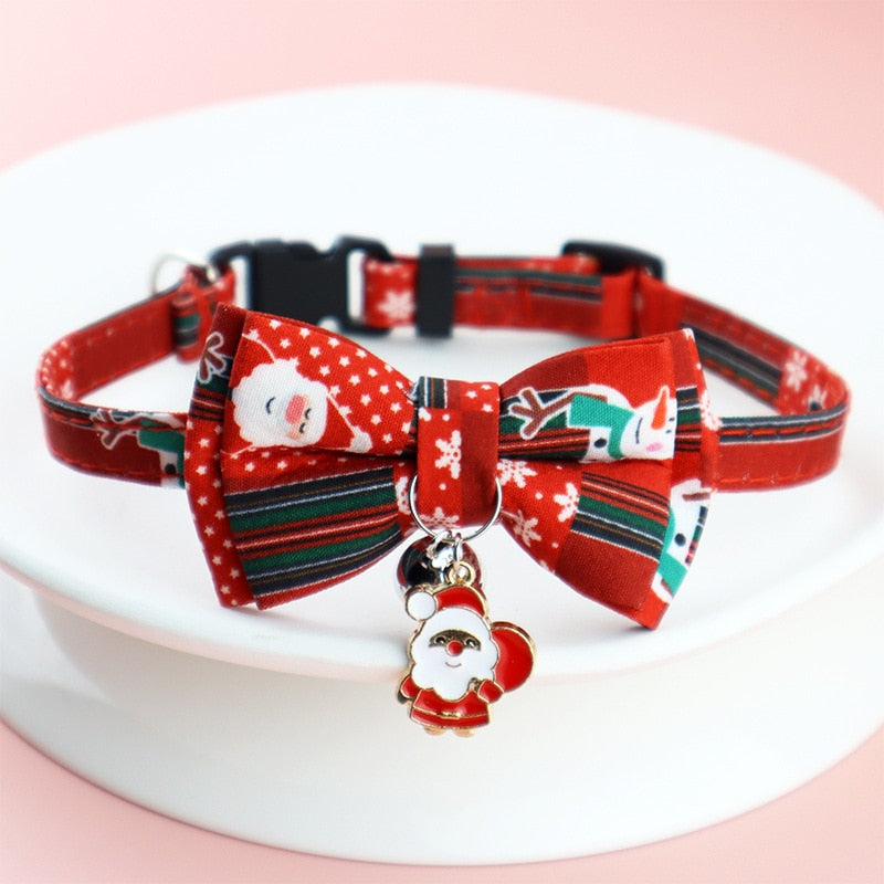 Christmas Cat Collars - Red Bow / Neck 18-28cm - Cat collars