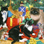 Christmas Cat Diamond Painting - Yellow / 20x30cm-Round