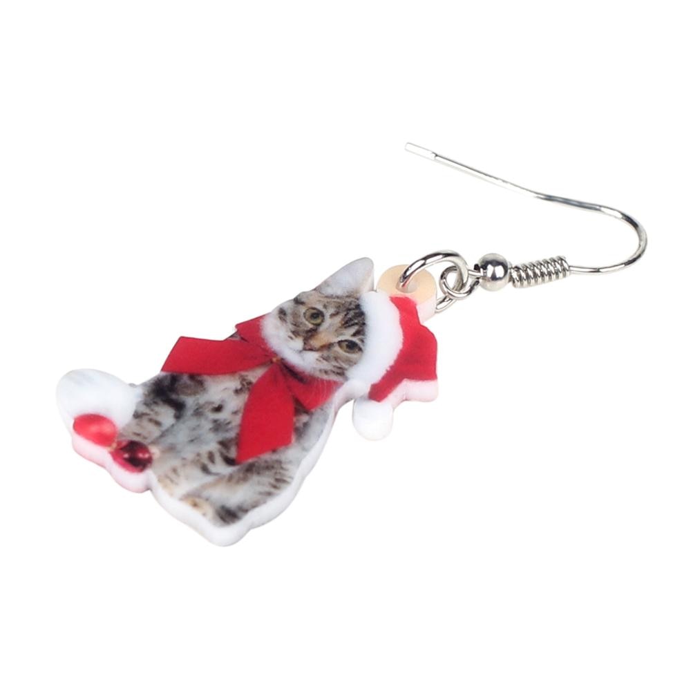 Christmas Cat Earrings - Cat earrings