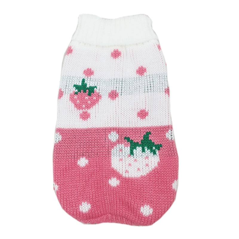 Christmas Clothes for Cats - Pink Strawberry / 6 - Clothes