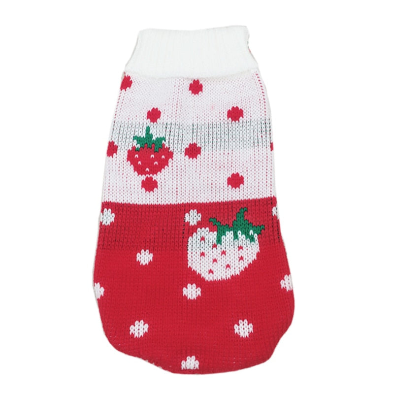 Christmas Clothes for Cats - Red Strawberry / 6 - Clothes