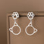 Classic Cat Earrings - Silver - Cat earrings