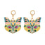 Colorful Cat Head Earrings - Yellow - Cat earrings