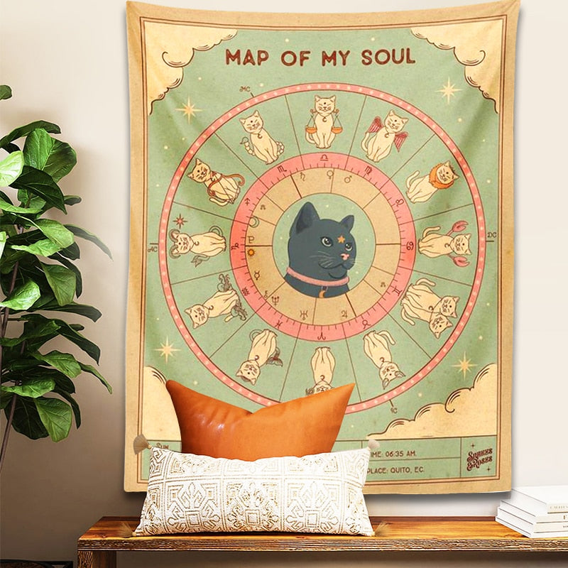 Constellation Cat Tapestry - Cat Tapestry