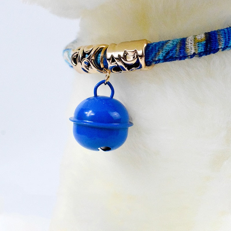 Cotton Cat Collars - Blue - Cat collars