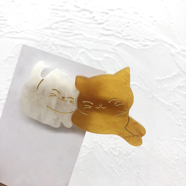 Couple Cat Hair Clip - White - Cat hair clips