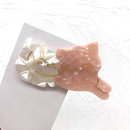 Couple Cat Hair Clip - Beige - Cat hair clips