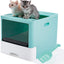 Covered Cat Litter Box - Blue / 30X47X37CM - Cat litter Box