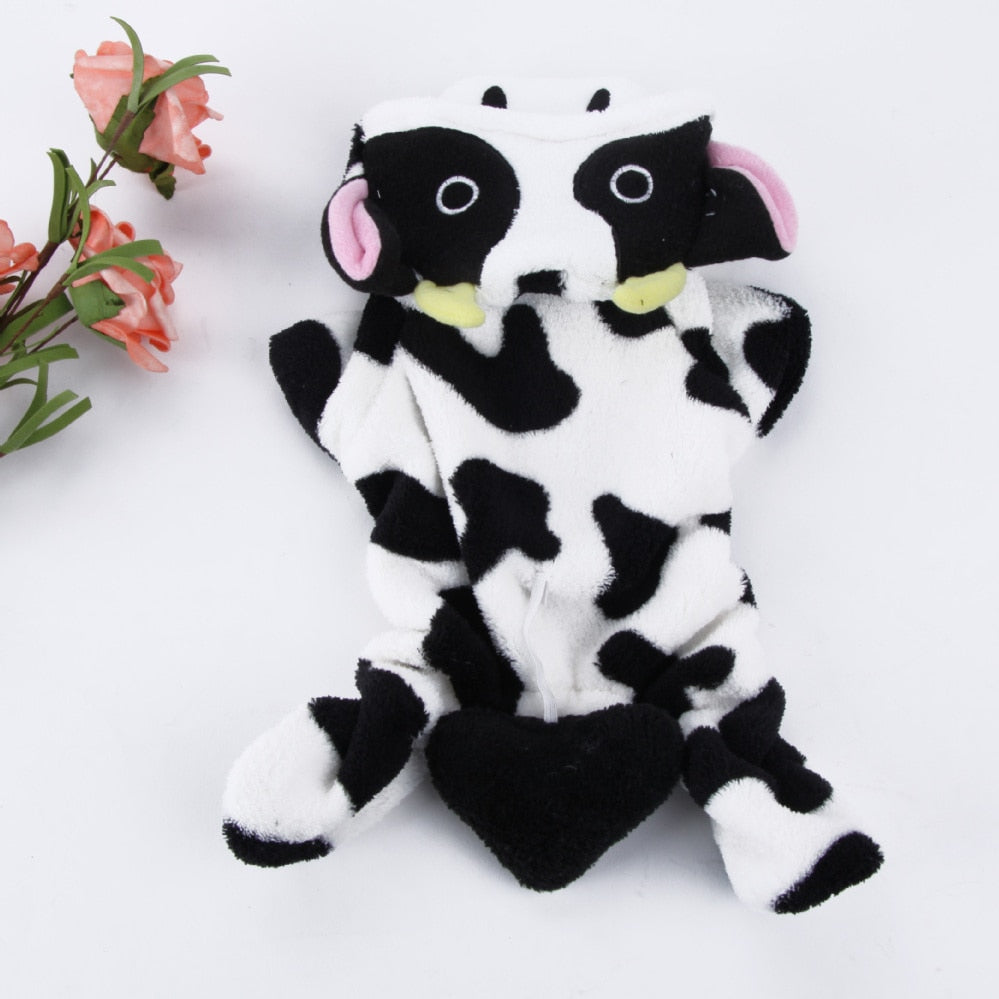 Cow Costume for Cat - White / XS