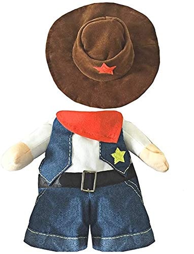 Cowboy Costume for Cats - White / XS