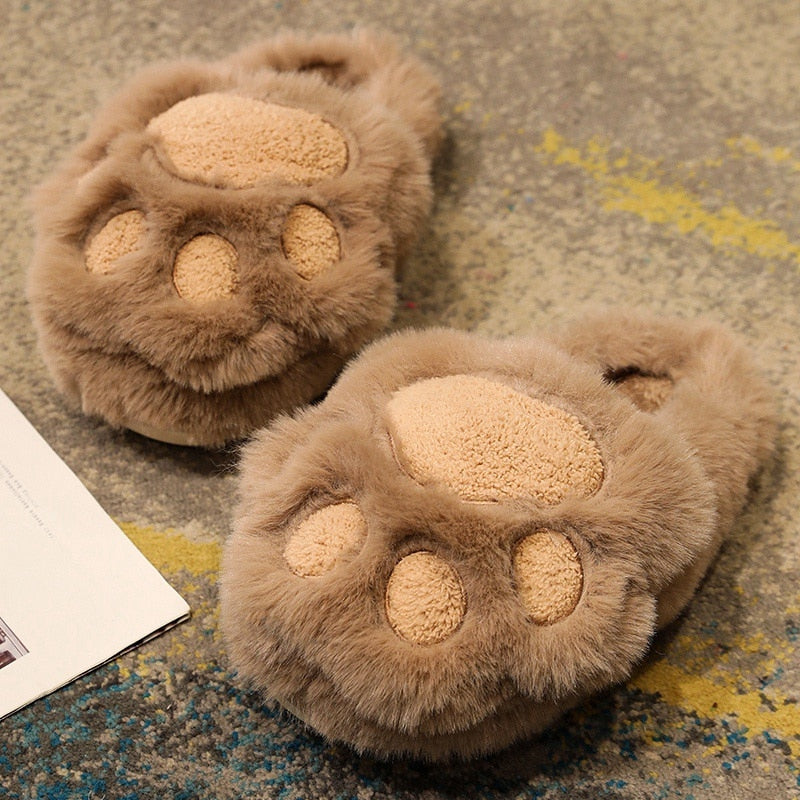 Cozy Cat Slippers - Brown / 36 - Cat slippers
