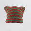 Crochet Beanie Cat Ears - Green and Red / 56-59cm - Cat