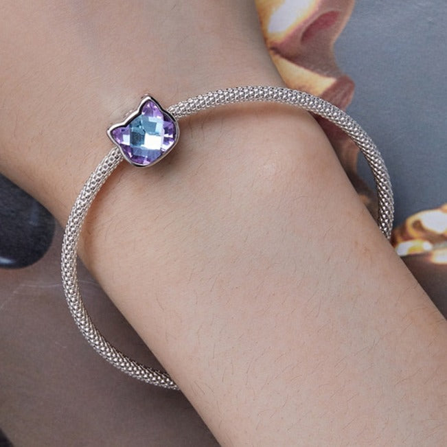 Crystal Cat Charm - Cat charms