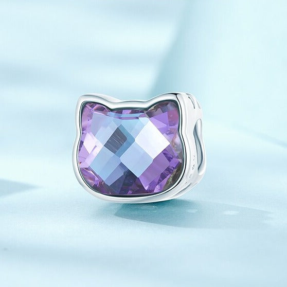 Crystal Cat Charm - Cat charms