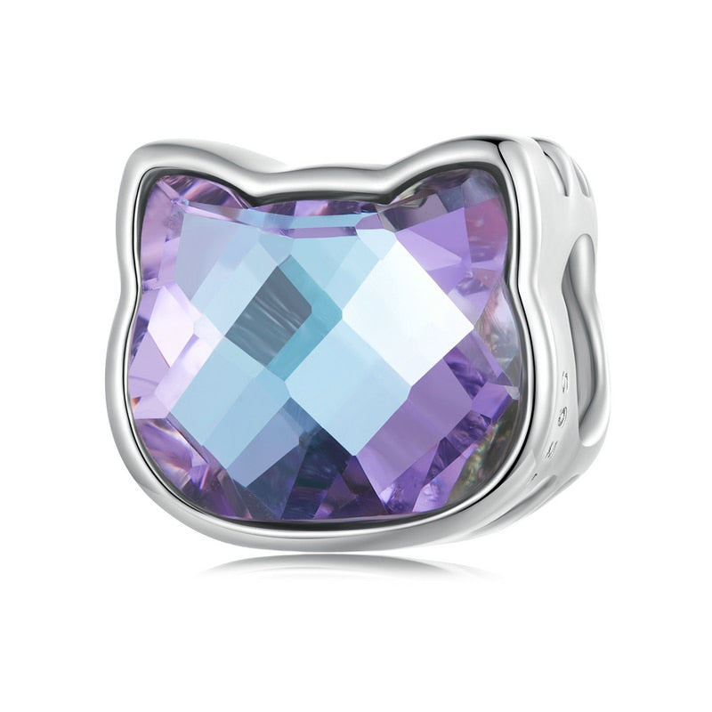 Crystal Cat Charm - Cat charms