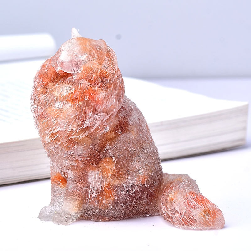Crystal Cat Statue