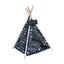 Cushioned Tent Cat Bed - Dark Blue / 48X48X46X32CM