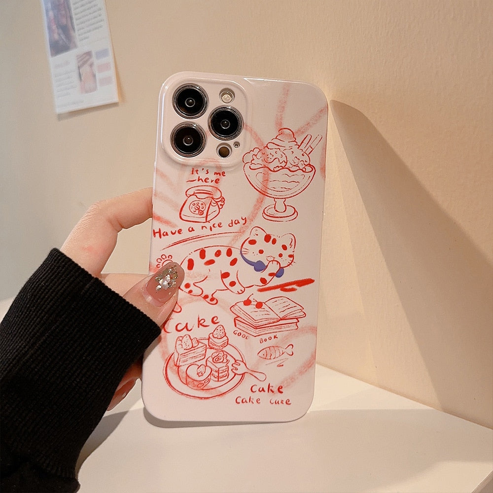 Cute Aesthetic iPhone Cat Phone Case - for iphone SE2020 -