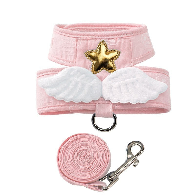 Cute Angel Cat Harness - Pink / S - cat harness leash