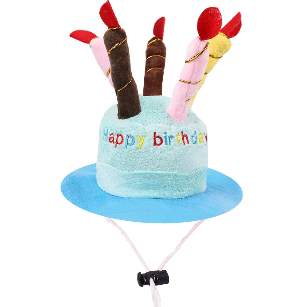 Cute Birthday Hat for Cats - Blue - Hat for Cats