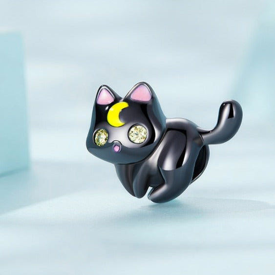 Cute Black Cat Charm - Cat charms