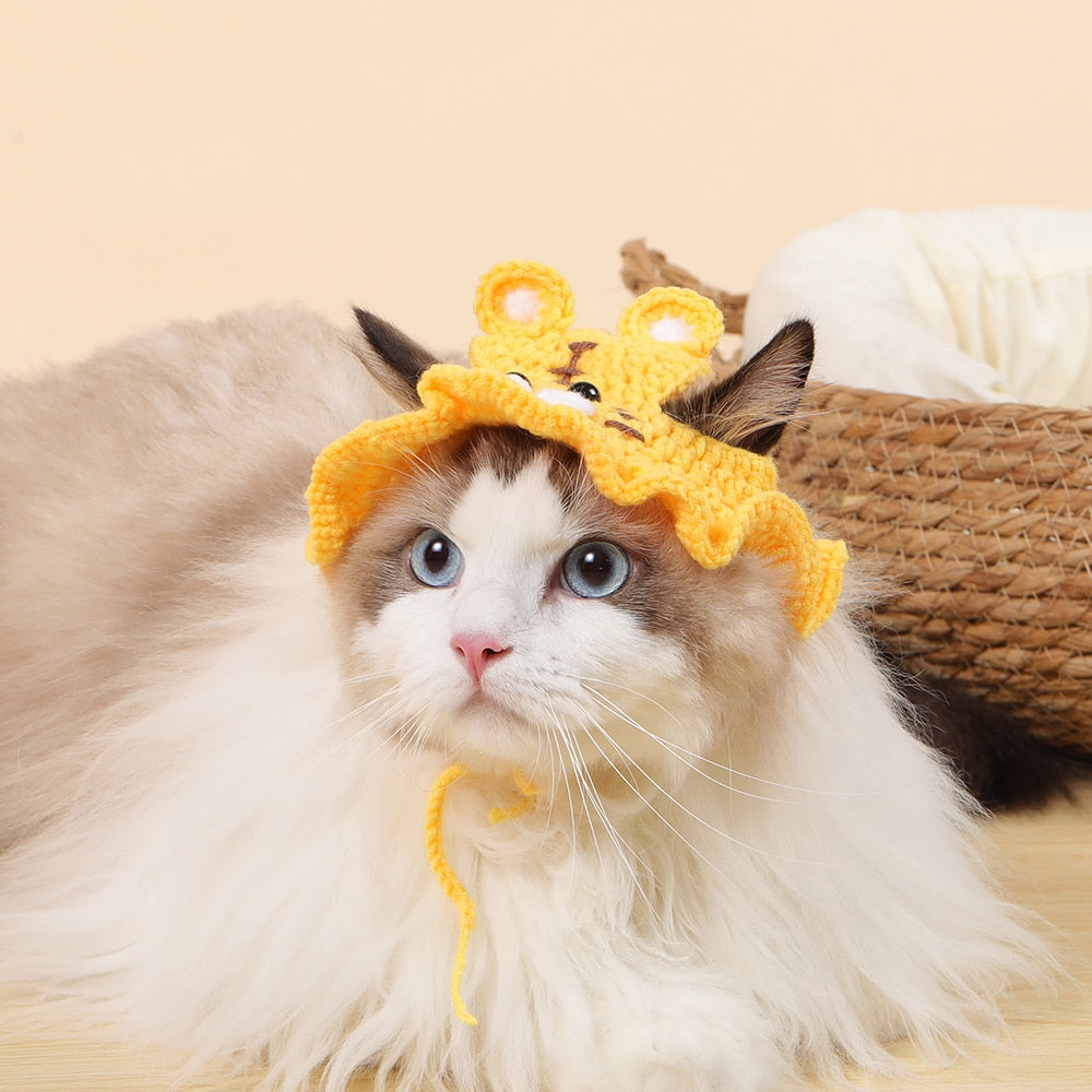 Cute Bucket Hat for Cats - Yellow / S - Hat for Cats