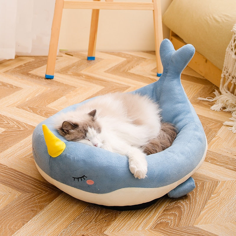 Cute Cat Bed - Whale / 40x35cm