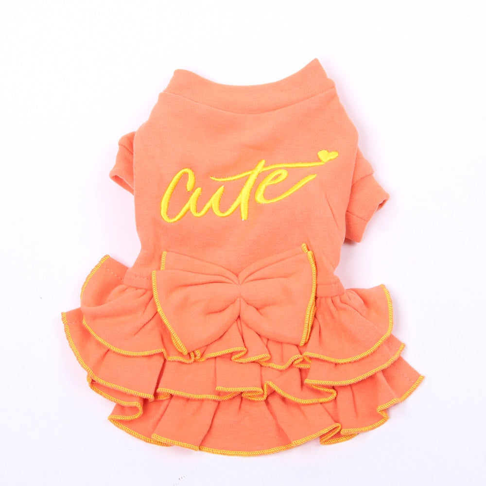 Cute Cat Dress - Orange / XS