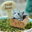 Cute Cat Figurines - Grey