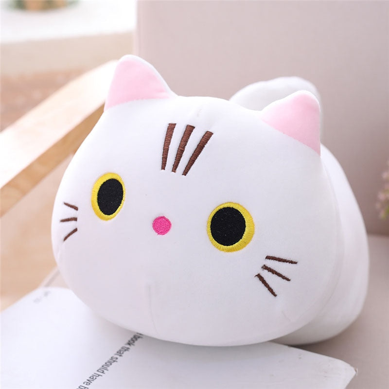 Cute Cat Pillow - 24cm / White Cat