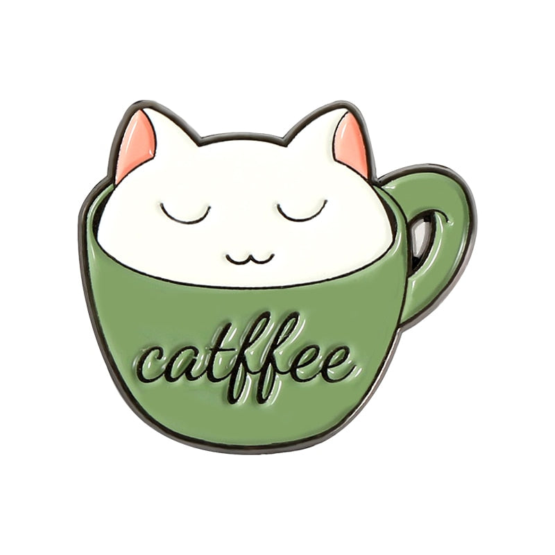 Cute cat pins - catffee